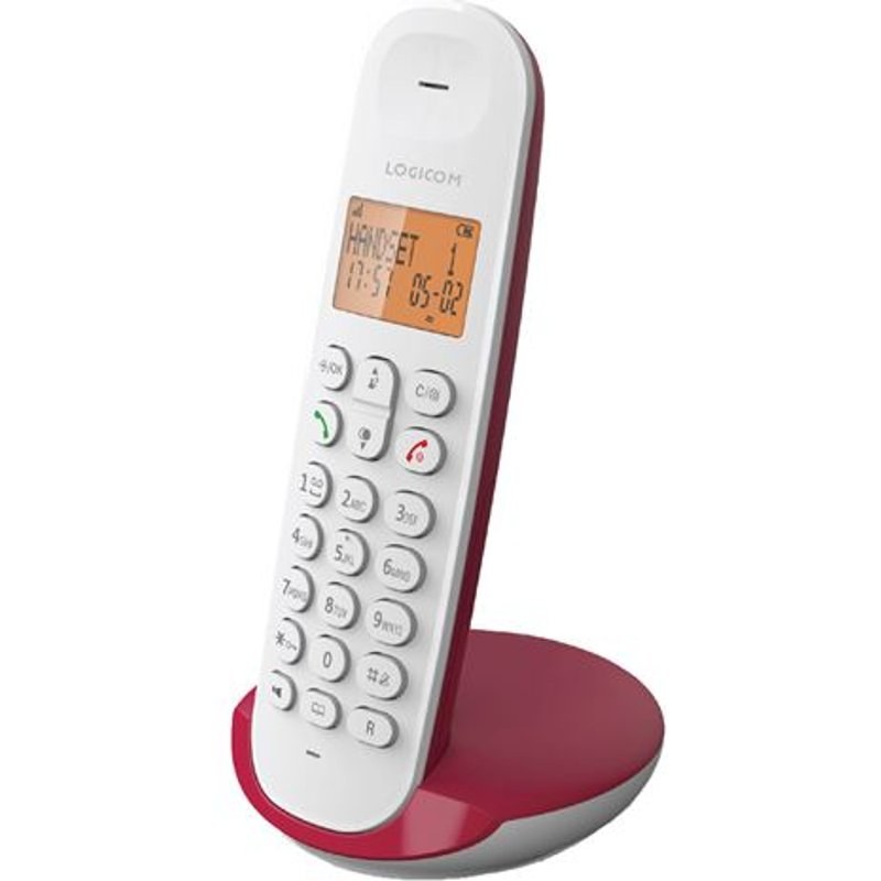Téléphone sans fil Logicom Iloa 150 sans répondeur Framboise