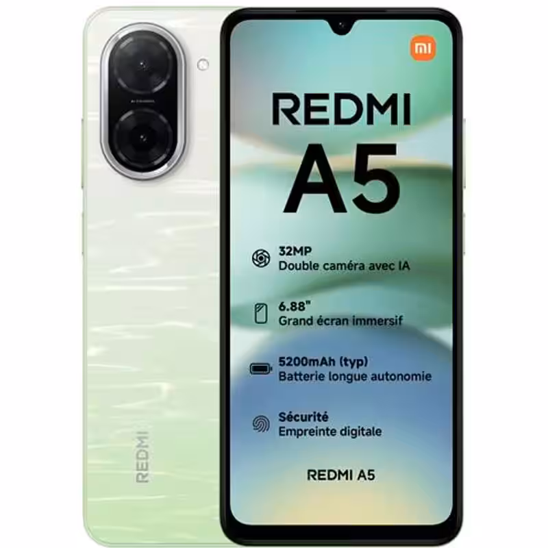Smartphone Xiaomi Redmi A5 6,88" Double nano SIM 64 Go Vert