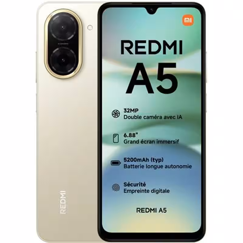 Smartphone Xiaomi Redmi A5 6,88" Double nano SIM 64 Go Or