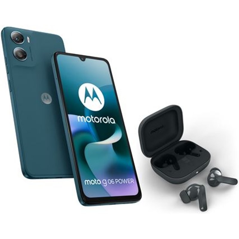 Motorola Pack Moto G06 Power Plus Ecouteurs Buds Bass Dark Shadow
