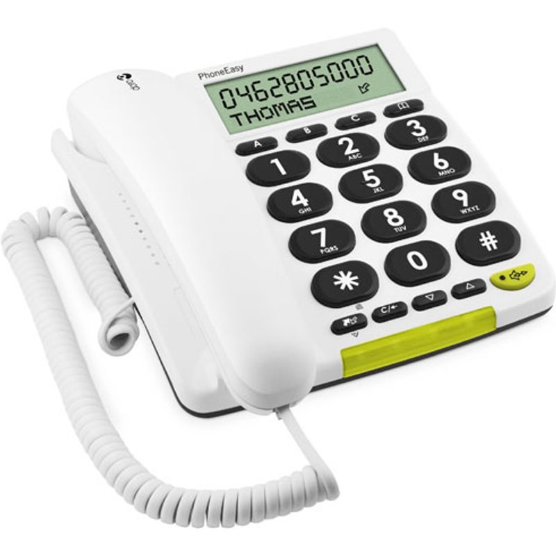 Téléphone fixe avec fil Doro PhoneEasy 312CS Blanc