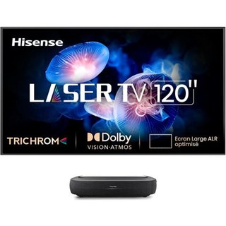 Pack Vidéoprojecteur Hisense Laser TV 120L9HA 4K Noir + console ultra courte focale + écran