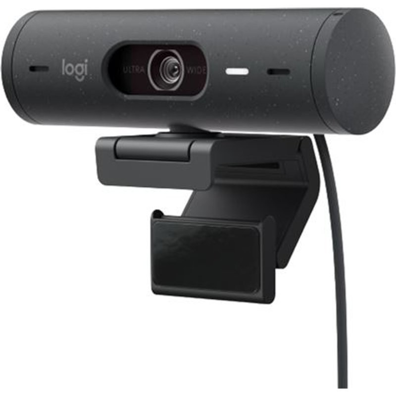 Webcam Logitech Brio 500 HD avec Deux Micros à Réduction de Bruit Graphite