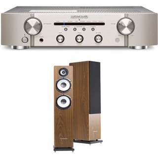 Un ampli Marantz PM6007 Argent et Or + une paire d'enceintes colonne Cabasse Jersey MT32/2