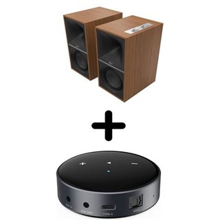 Enceintes actives Hi-Fi Klipsch The Sevens Noyer Vendues par paire + Lecteur réseau Linkplay