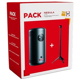 Pack Vidéoprojecteur Anker Nebula Capsule 3 Noir + trépied batterie