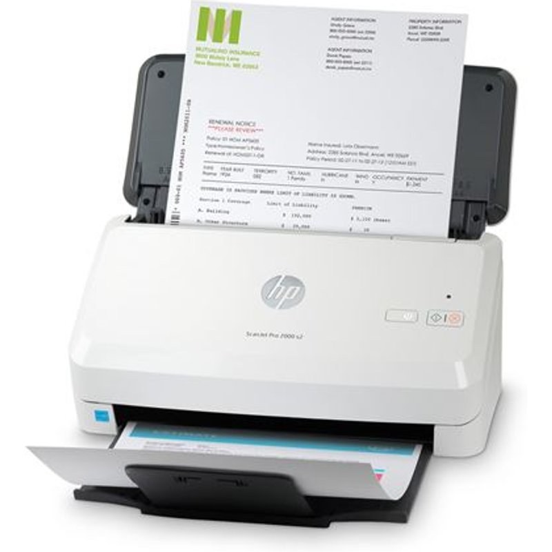 Scanner de documents à défilement HP ScanJet Pro 2000 S2 Blanc et Gris