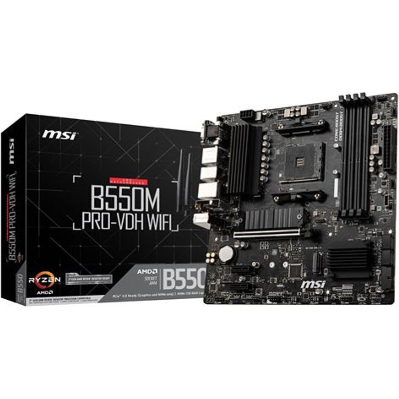 Carte mère MSI B550M PRO-VDH Wi-Fi micro ATX Socket AM4 Chipset AMD B550