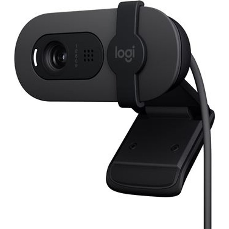 Logitech Brio 100 Full HD avec confidentialité, Correction automatique de l''éclairage, USB-A - Graphite