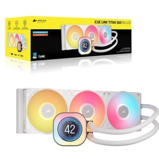 Kit Watercooling CPU Corsair ICUE LINK TITAN 360 RX LCD RGB blanc