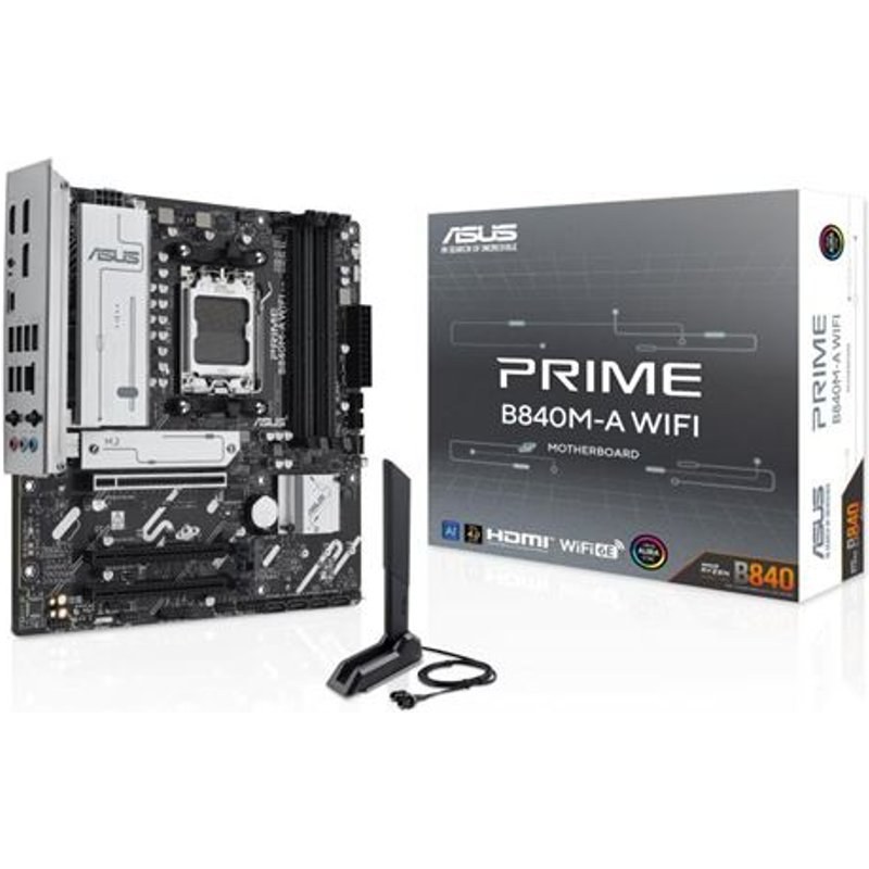 Carte mère ASUS PRIME AMD B840M-A Wi-Fi micro ATX Socket AM5 Chipset AMD B840