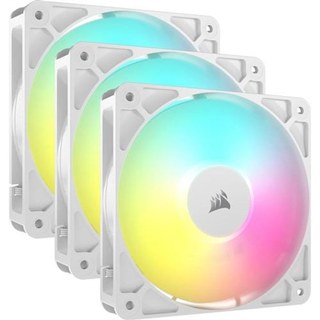 Pack de 3 ventilateurs PC Corsair RS120 ARGB 120 mm blanc