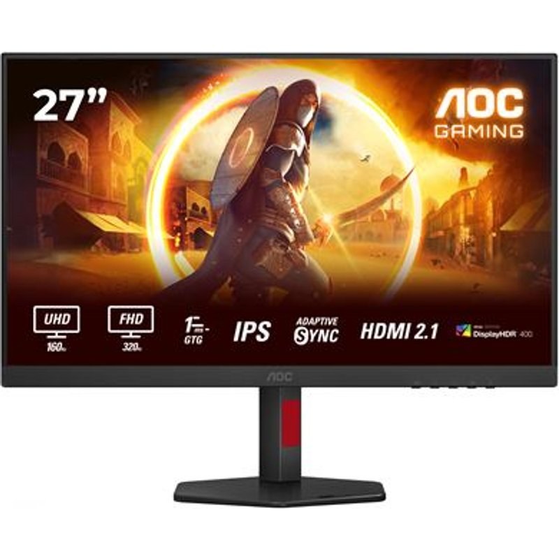 Écran PC Gaming Aoc U27G4R 27" 165 Hz 4K UHD Noir et Rouge