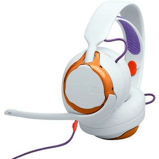 Casque gaming multiplateforme filaire JBL Quantum 250 Blanc et Orange