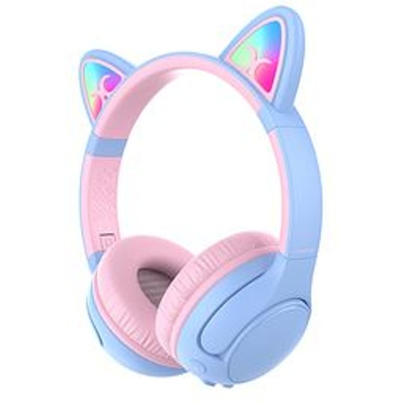 Casque audio Swingson Cat Ear Bluetooth Rose et Bleu