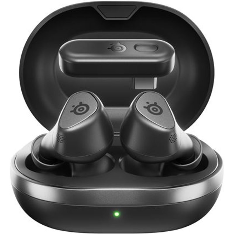 Ecouteurs intra-auriculaires sans fil Bluetooth SteelSeries Arctis GameBuds avec réduction de bruit pour PS Noir