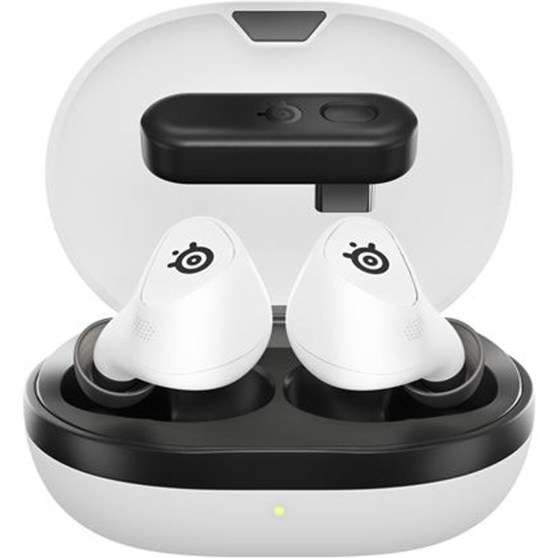 Ecouteurs intra-auriculaires sans fil Bluetooth SteelSeries Arctis GameBuds avec réduction de bruit pour PS Blanc