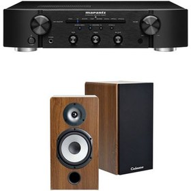 Un ampli Marantz PM6007 Noir + une paire d'enceintes bibliothèque Cabasse Antigua MT32/2