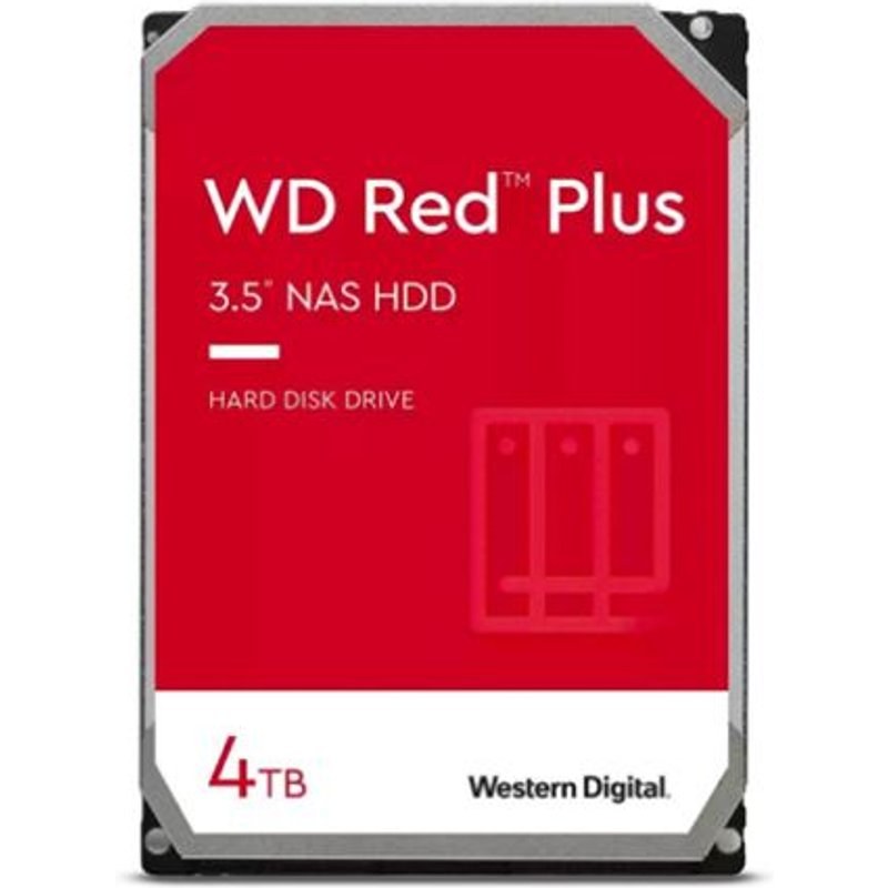 Disque dur interne Western Digital WD Red Plus WD40EFPX 4 To Rouge