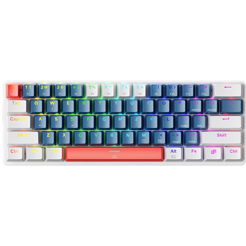 MACHENIKE K500-B61 Clavier mécanique filaire 60 % avec switchs bruns et éclairage RGB