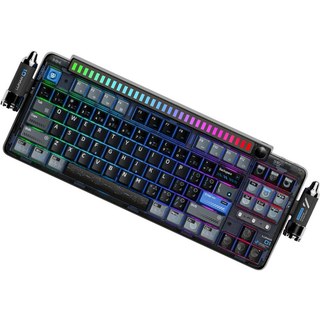 KEYSME Lunar 01 Clavier mécanique 80 % tri-mode avec disposition QWERTY US, montage