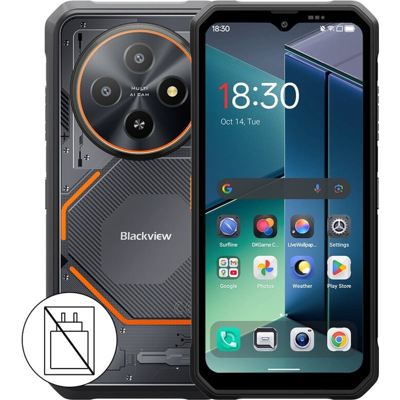 Blackview Fort 2 15 8 Plus 16 Plus Rom Extensible Jusqu Via Carte Tf Pour L Exterieur Appareil Photo Ia 16 Mpx Plus 5 000 mAh MediaTek G81 Chantier