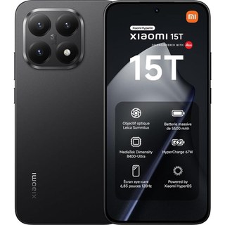 Xiaomi 15T Smartphone avec objectif Leica 12 Go + 256 Go