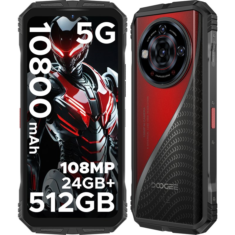DOOGEE S118 Pro Robuste Plus 10800 mAh 33 W Plus Vision Nocturne Plus DDR5 Dimensity 7050 Ia 6 Face Id NFC