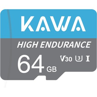 KAWA Carte Micro SD 64 Go, Carte de surveillance vidéo haute endurance, Carte mémoire flash