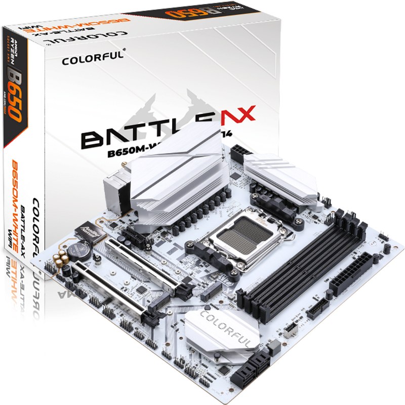 COLORFUL BATTLE-AX B650M-WHITE Wi-Fi V15 Carte mère, format M-ATX