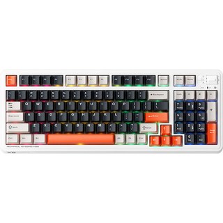 Machenike KG98 Clavier mécanique tri-mode 96 %, disposition QWERTY US, variante Purple-Gold