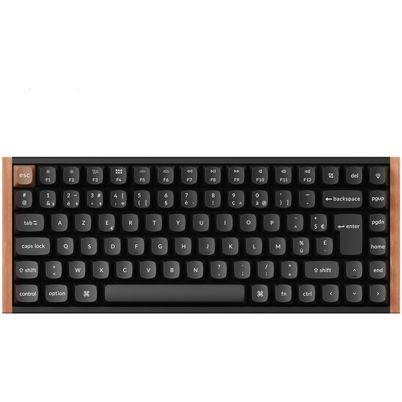 Keychron gaming avec et sans fil Bluetooth Azerty K2 HE Noir et Bois