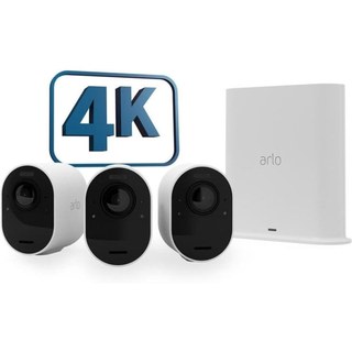 Arlo Ultra 2 Security System 3 Camera Kit - Blanc (VMS5340)
