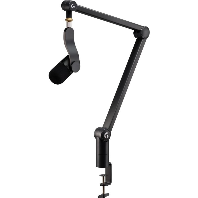 Microphone gaming Logitech G Yeticaster GX avec bras articulé Noir