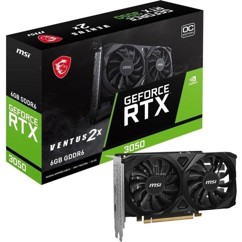 MSI Carte Graphique NVIDIA GeForce RTX 3050 Ventus E 6G Oc