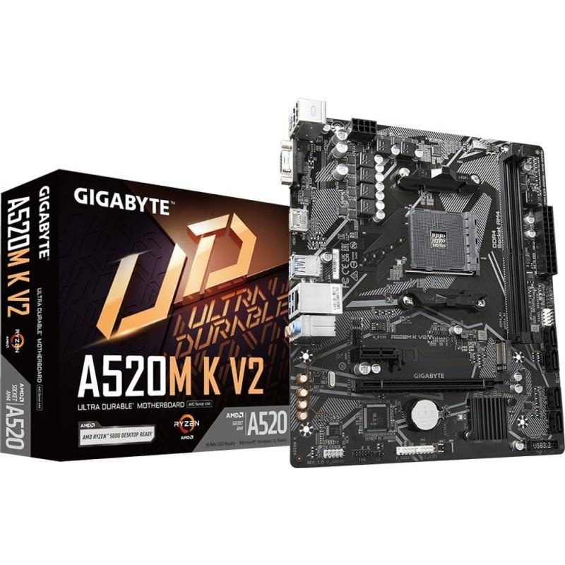 Carte mère Gigabyte A520M K V2 micro ATX Socket AM4 Chipset AMD A520