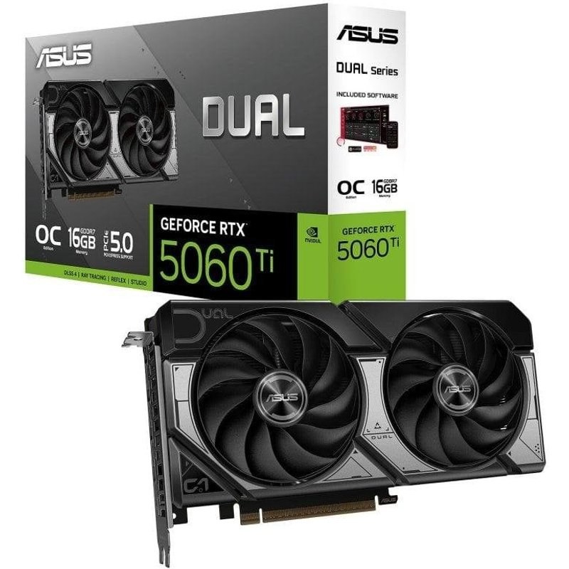 ASUS Carte Graphique Dual NVIDIA GeForce RTX 5060 Ti 16G Oc