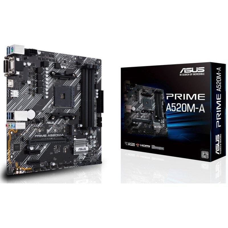 Carte mère ASUS PRIME A520M-A II/CSM micro ATX Socket AM4 Chipset AMD A520