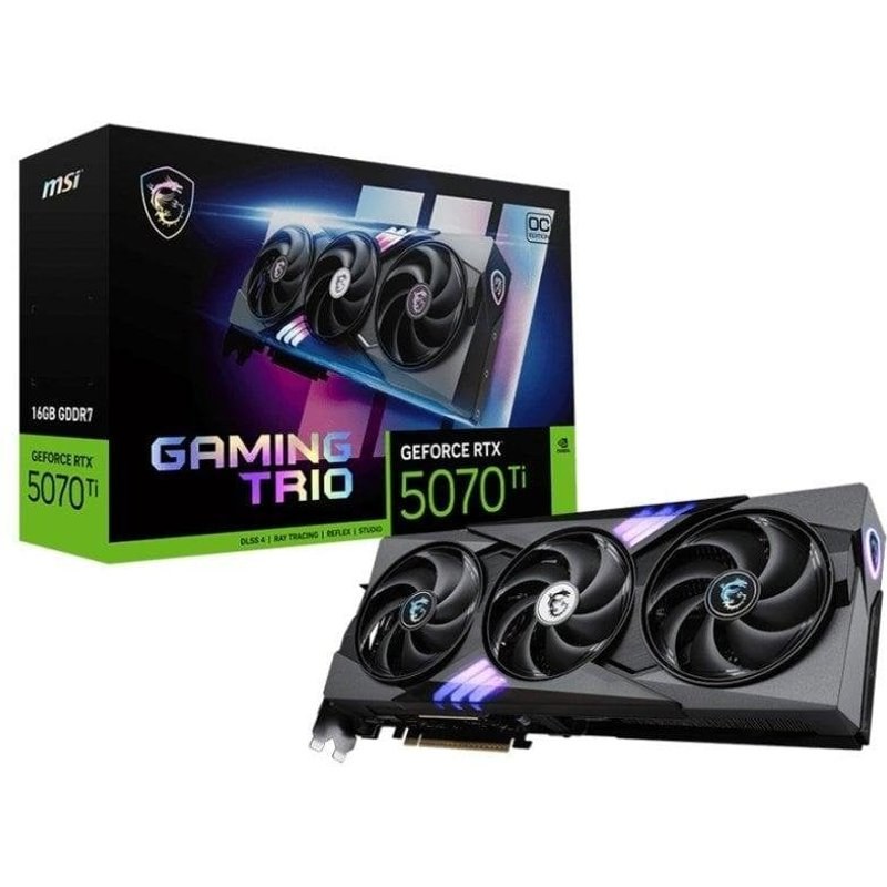 MSI Carte Graphique NVIDIA GeForce RTX 5070 Ti 16G Gaming Trio Oc