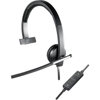 Logitech H650E Casque Avec fil Arceau Bureau/Centre d'appels USB Type-A Noir, Argent
