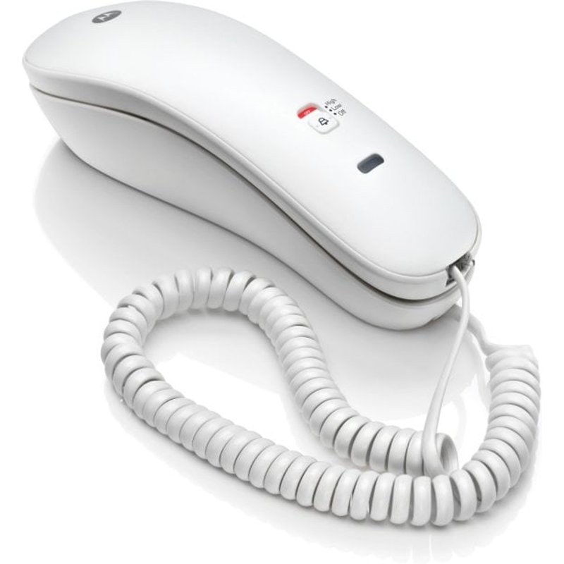 Gondole de téléphone fixe Motorola CT50 avec indicateur d'appel visuel blanc