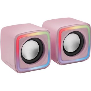 Mars Gaming MSCUBEP Enceintes Gaming RGB DSP 8W Rose