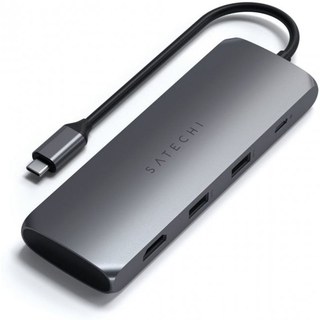 Satechi ST-UCHSE Adaptateur Hub USB 3.0 Multiport Gris Sidéral