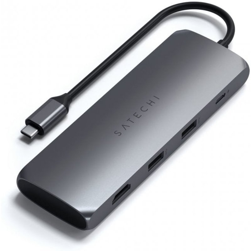 Satechi ST-UCHSE Adaptateur Hub USB 3.0 Multiport Gris Sidéral