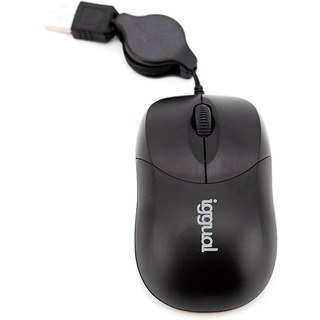 Souris rétractable Iggual Com-Basic 800DPI noire