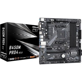 Asrock B450M PRO4 R2.0 AMD B450 Emplacement AM4 micro ATX