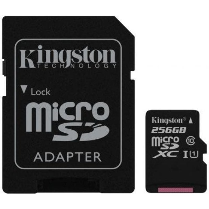 Carte MicroSDXC Kingston Canvas 256 Go classe 10