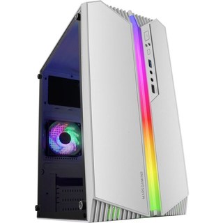 Mars Gaming MC-S1 Boîtier PC Micro-ATX ARGB USB 3.0 avec fenêtre Blanc