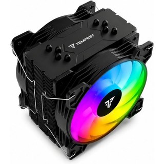 Tempest Cooler 4PIPES Noir Ventilateur CPU RGB 2X120MM Noir