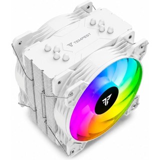 Tempest Cooler 4PIPES Blanc Ventilateur CPU RGB 2X120MM Blanc